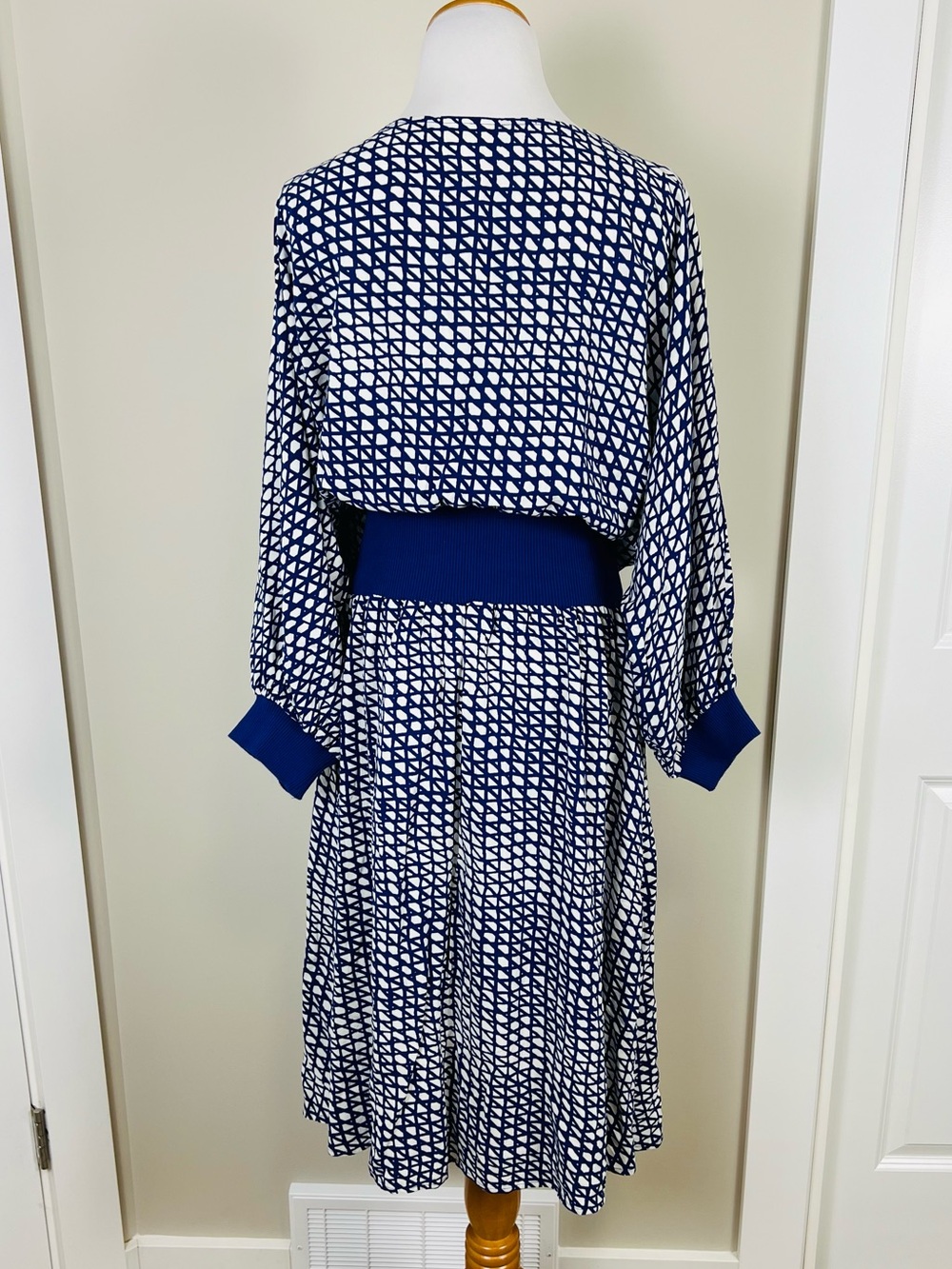 Maeve Blue and White Geometric Dress - Picture 3 of 6